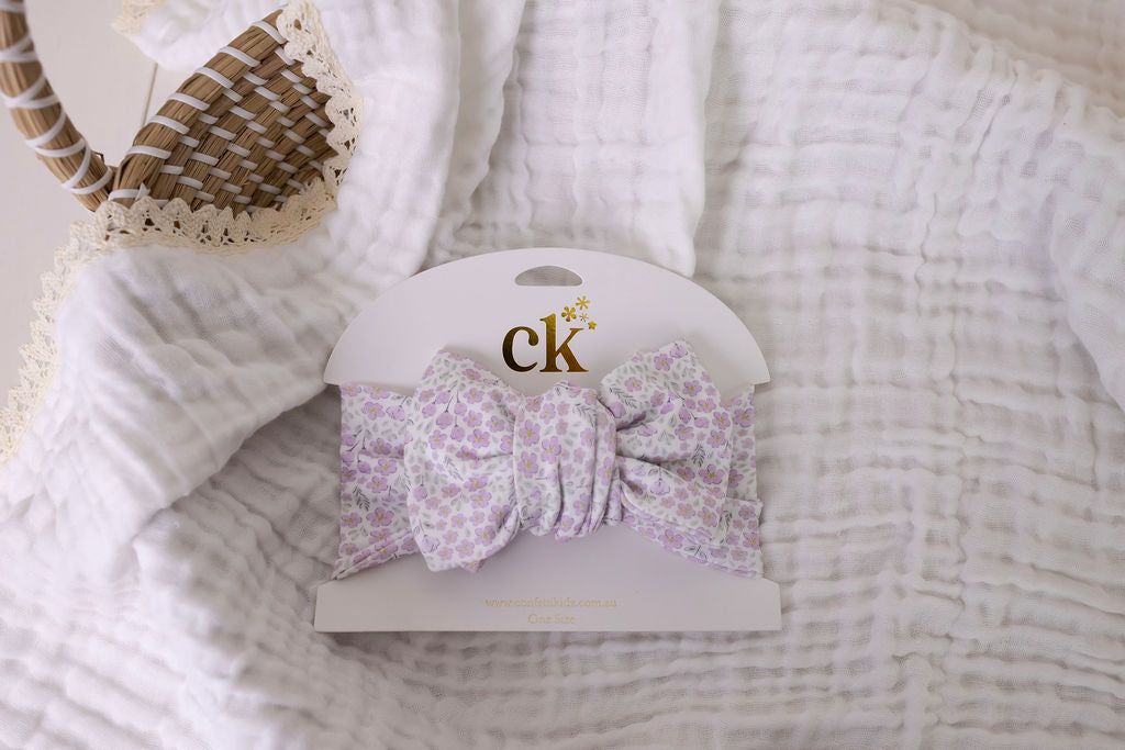 Oversized Knit Top Knot | Garden Florals