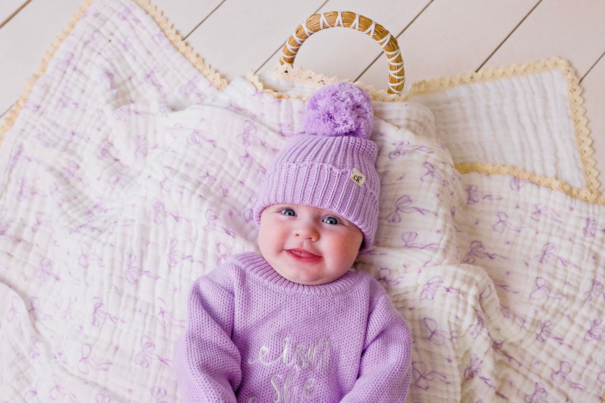 Baby Knit Beanie | Lilac