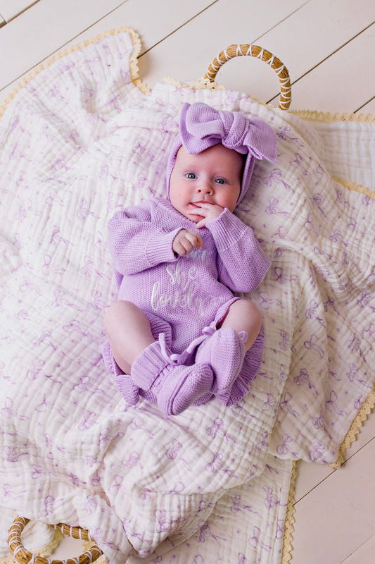 "Isn't She Lovely" Knit Romper | Lilac