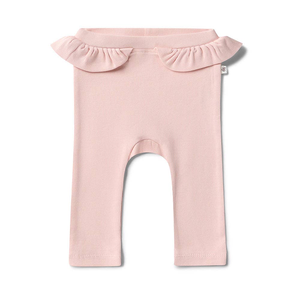 Snuggle Hunny - Baby Pink Organic Pants with Frill