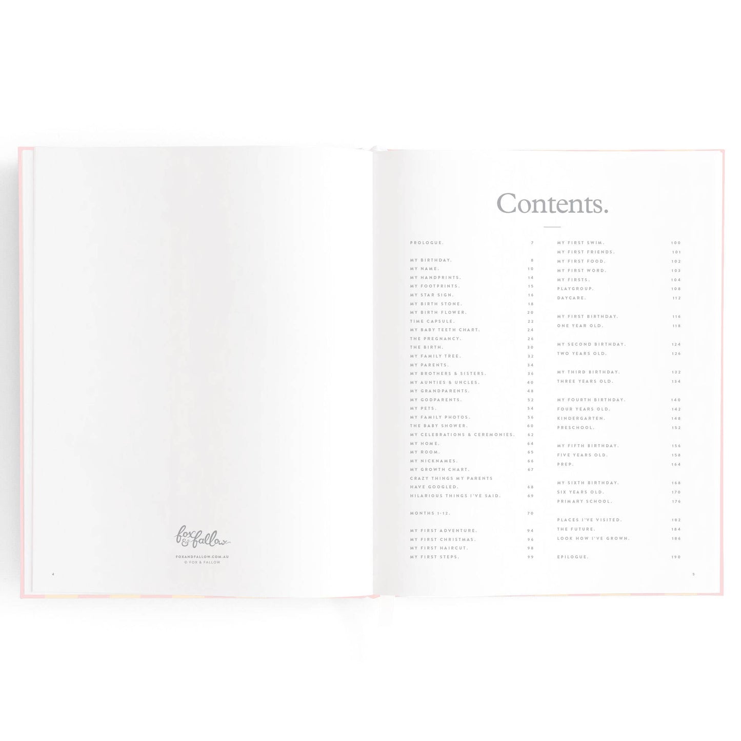 Fox & Fallow - Baby Book Petal Stripe