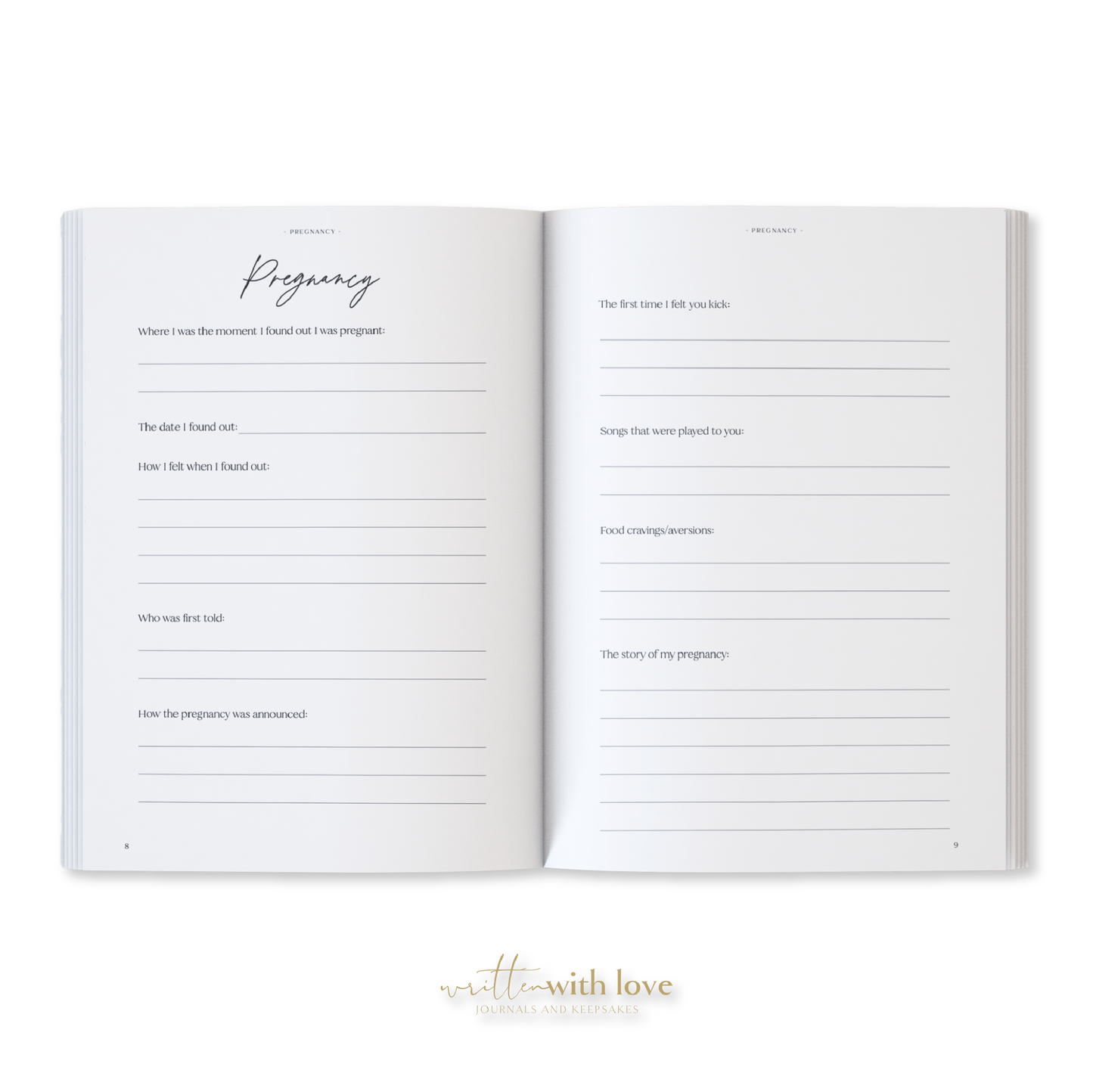 Written With Love - Baby Memory Book with Keepsake Box - Oatmeal