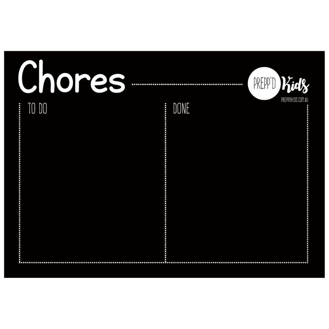 Prepp'd Kids - Chore Chart Set (A4)