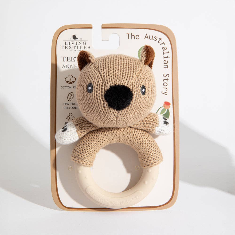 Living Textiles - Ring Rattle - Wombat