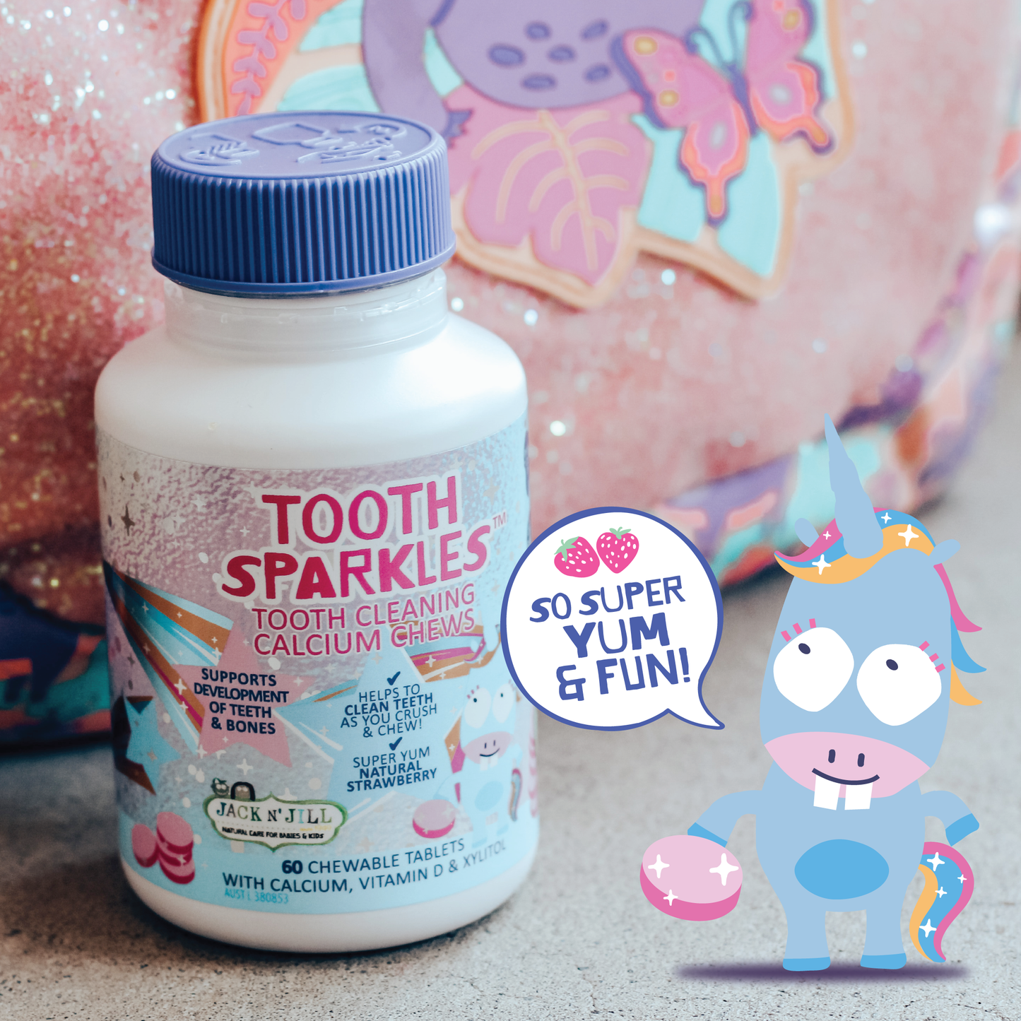 Jack N' Jill Kids - Tooth Sparkles 60 pack - Tooth Cleaning chews