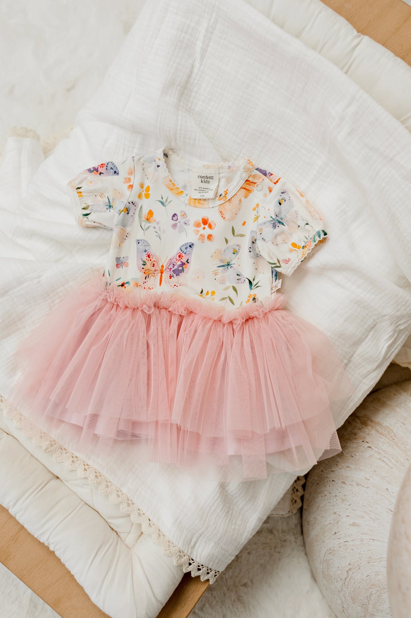 Confetti Kidz - Butterfly Blooms Onesie Tutu Dress