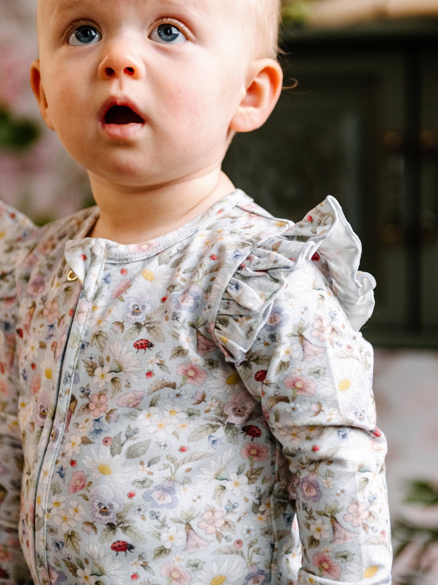 'Sweet Garden' Precious Frill Coverall Onesie