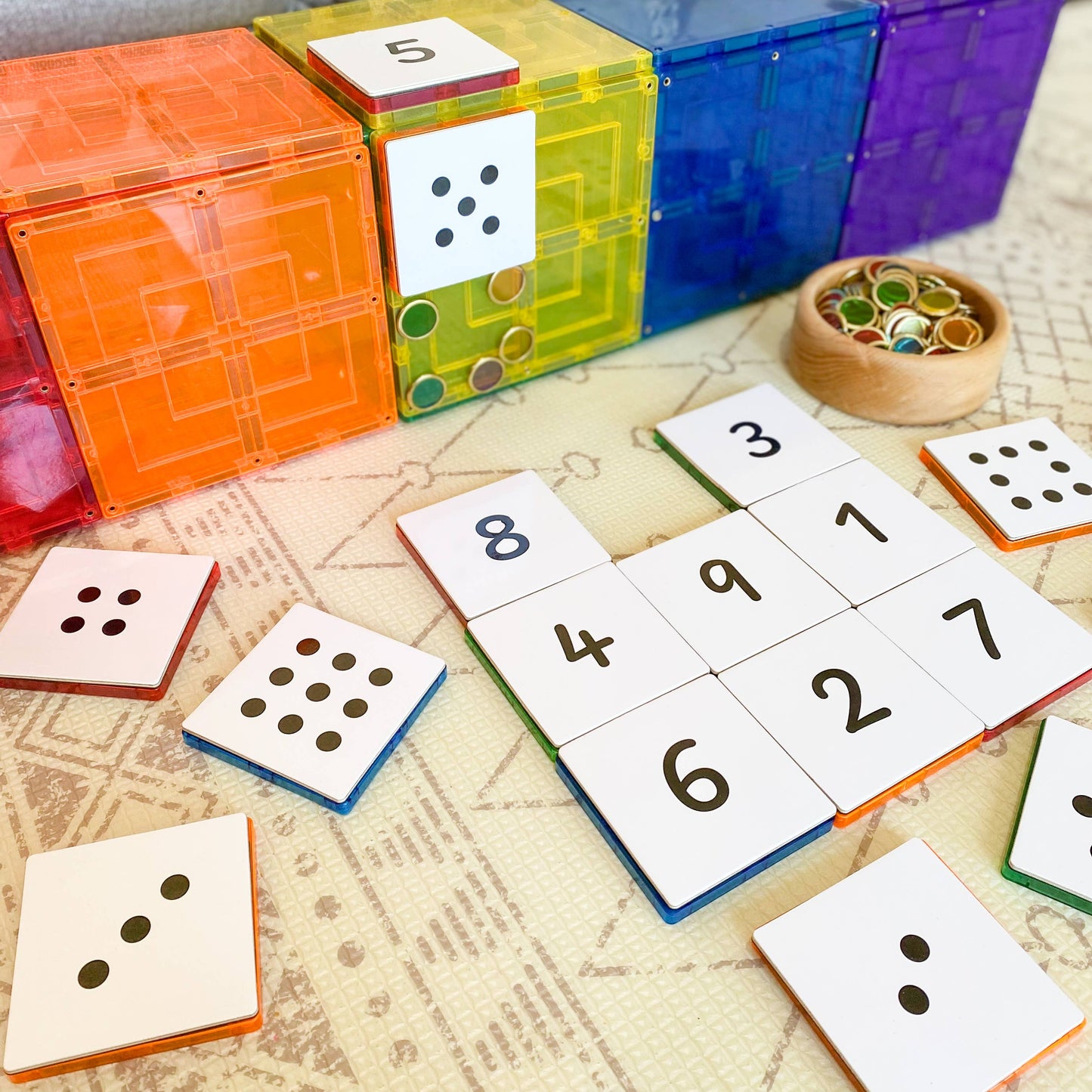 Learn and Grow Toys - Learn & Grow Magnetic Tile Topper - Numeracy Pack (40 Piece)