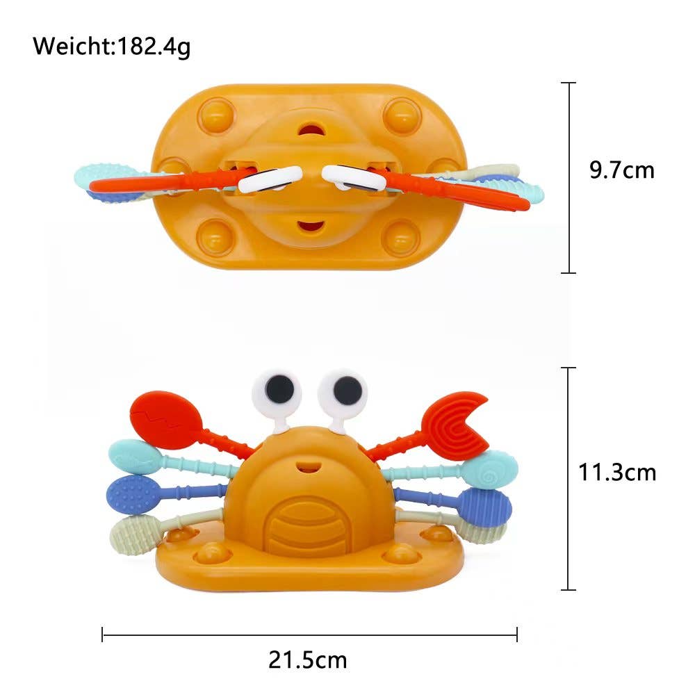 ToysLink - Silicone Crab Pull String Sensory Toy