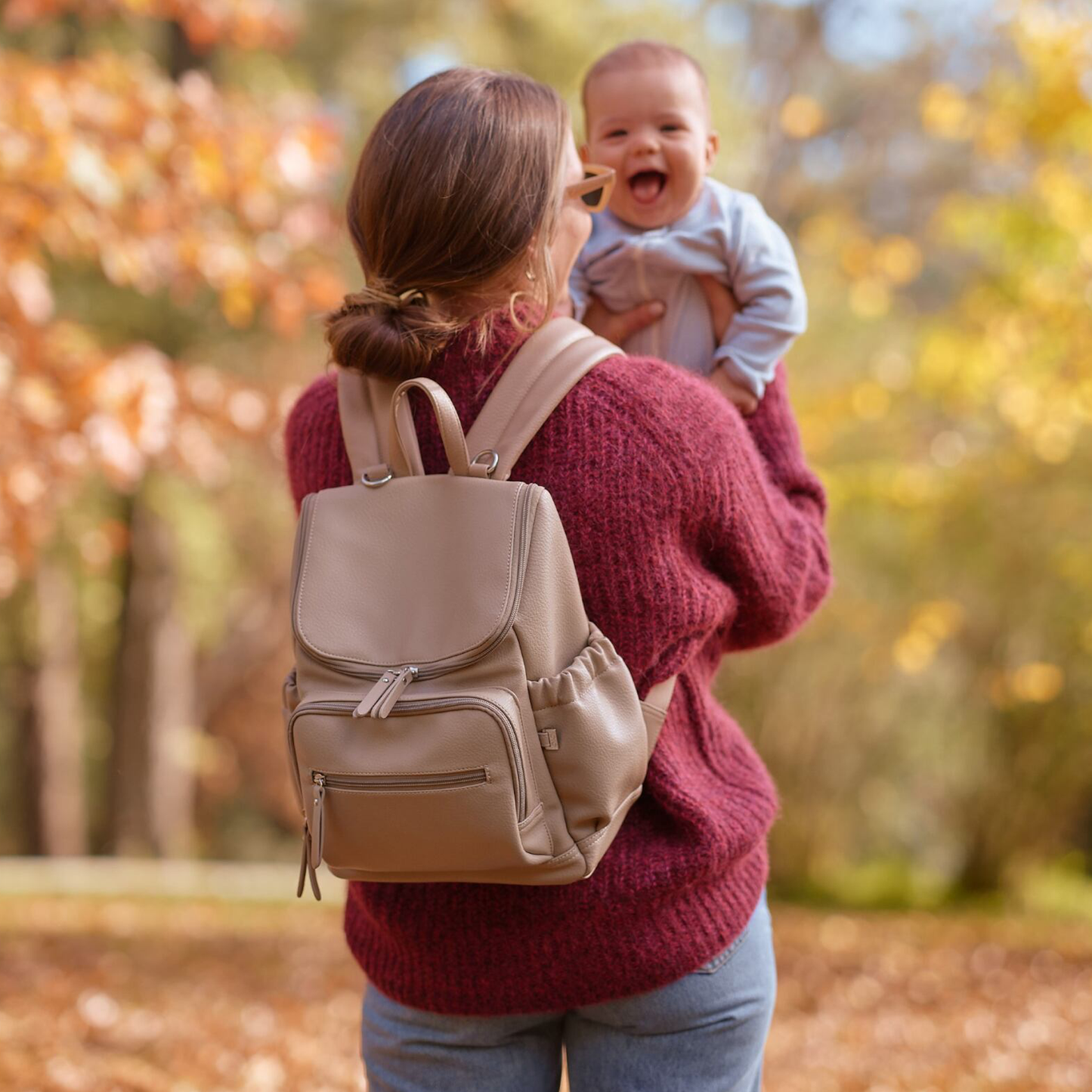 OiOi - Mini Signature Backpack - Oat Vegan Leather