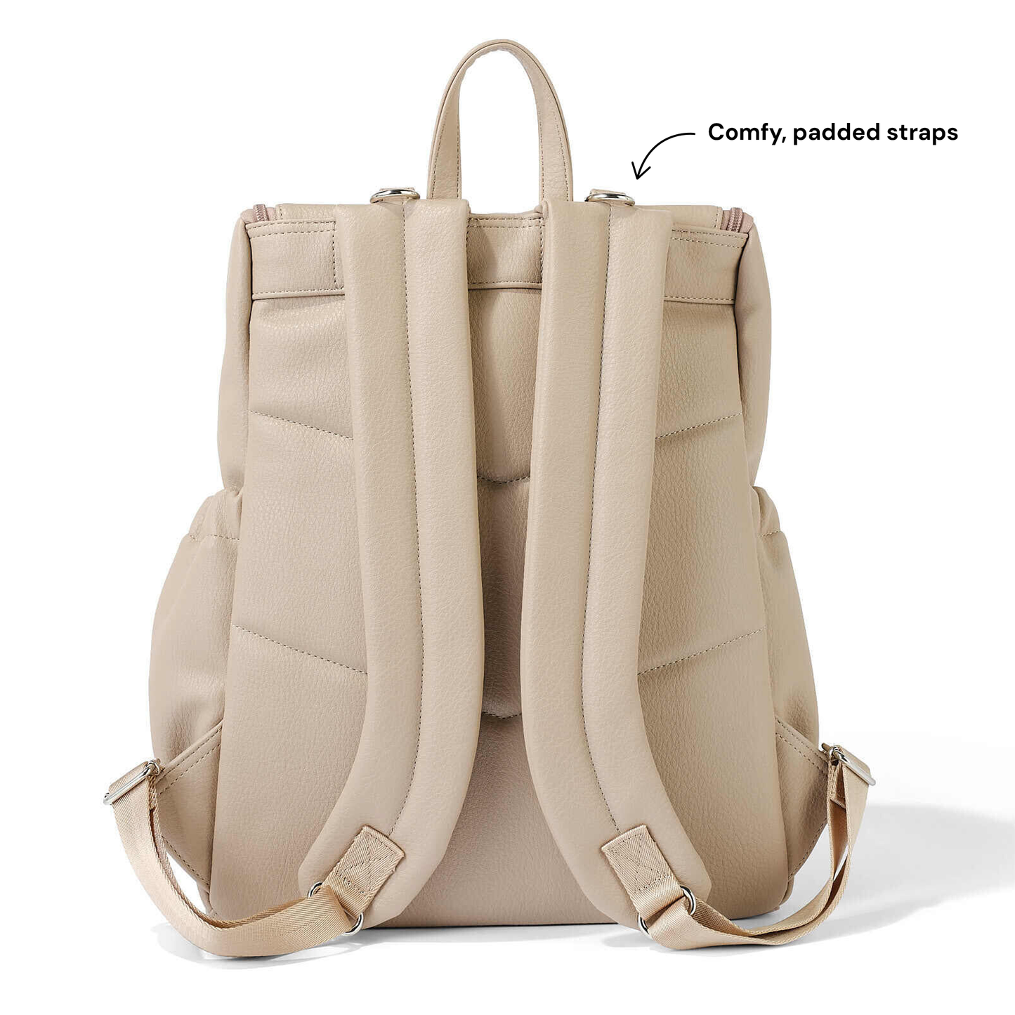 OiOi - Signature Nappy Backpack - Oat Dimple Vegan Leather