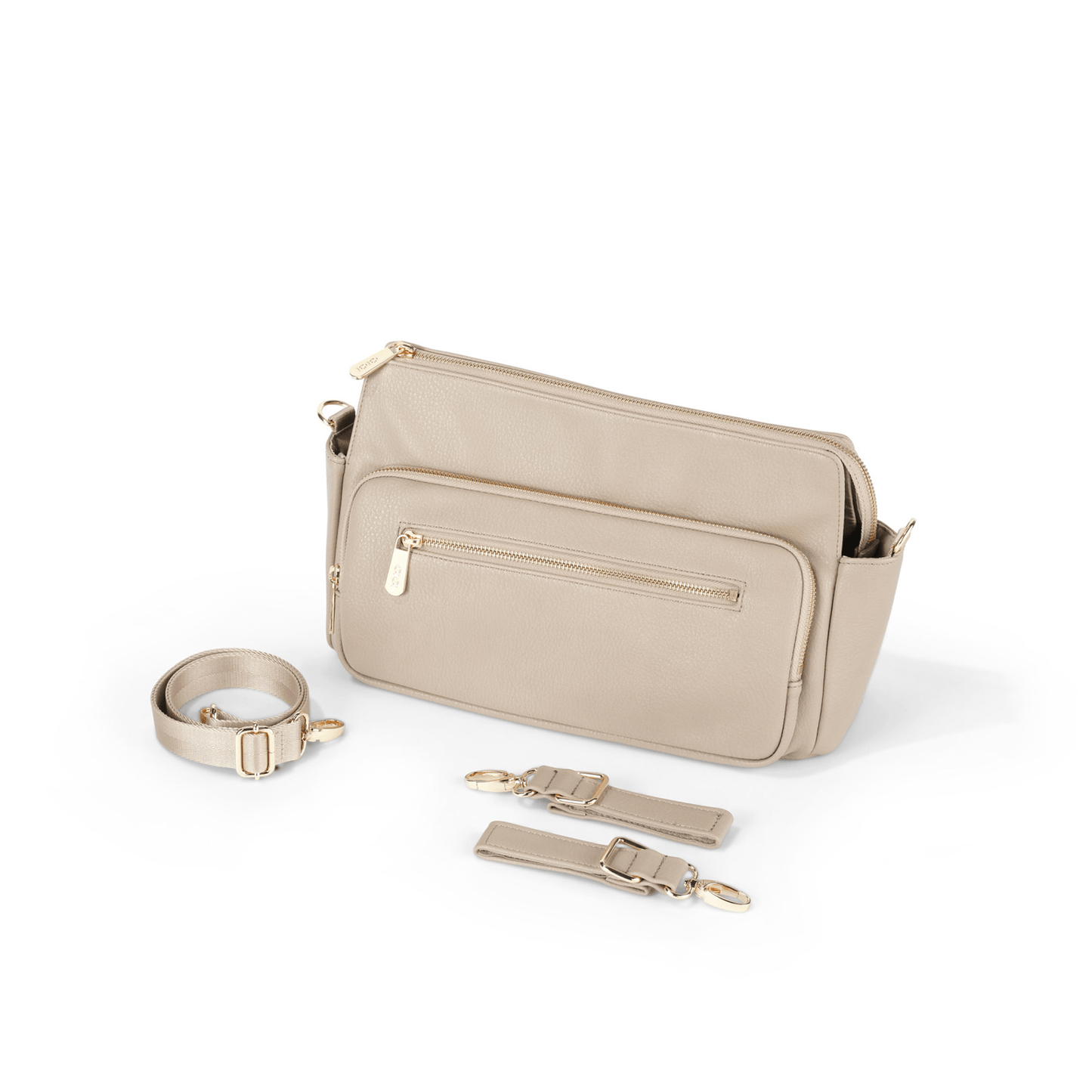 OiOi - Multitasker Pram Caddy - Oat Vegan Leather