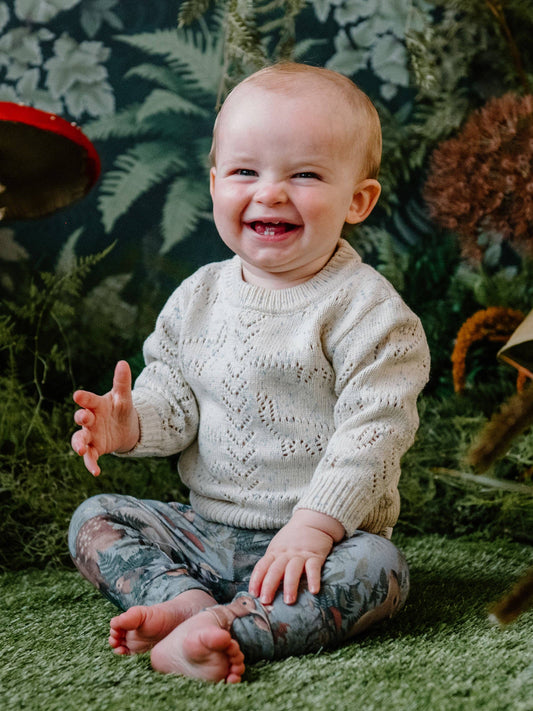 'In the Woods' Timeless Legging - Dusty Blue