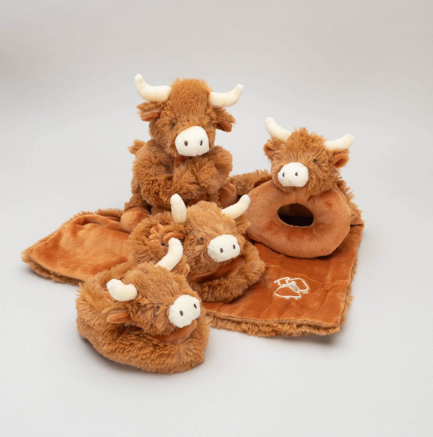 Highland Brown Cow Baby Rattle - 10CM