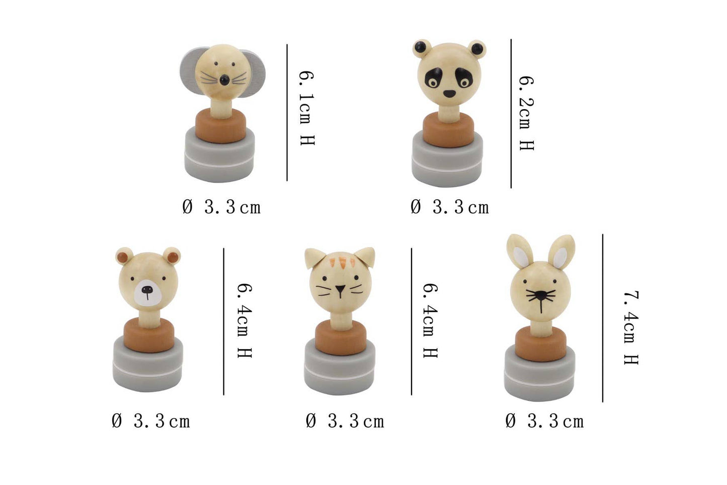 ToysLink - Wooden Animal Stamps