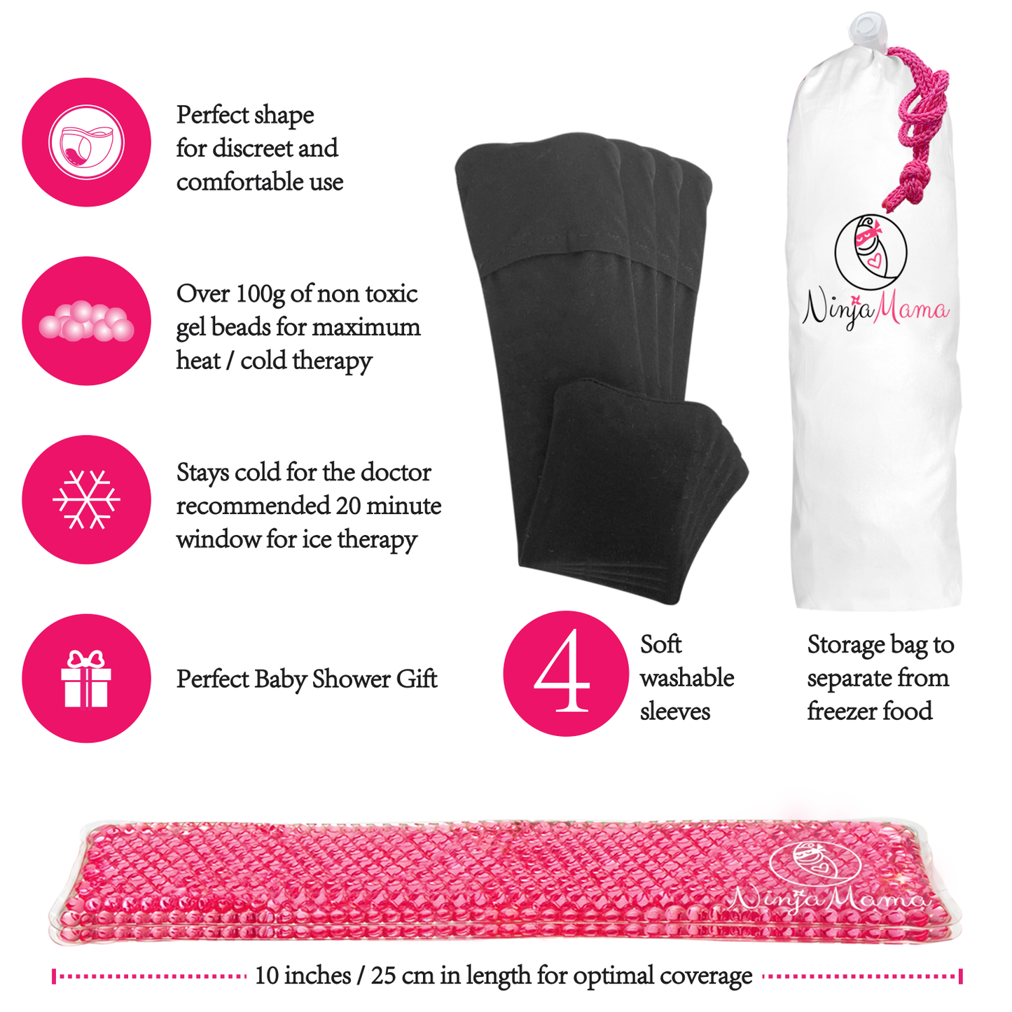Ninja Mama - Ninja Mama Reusable Perineal Ice and Heat Therapy Packs.