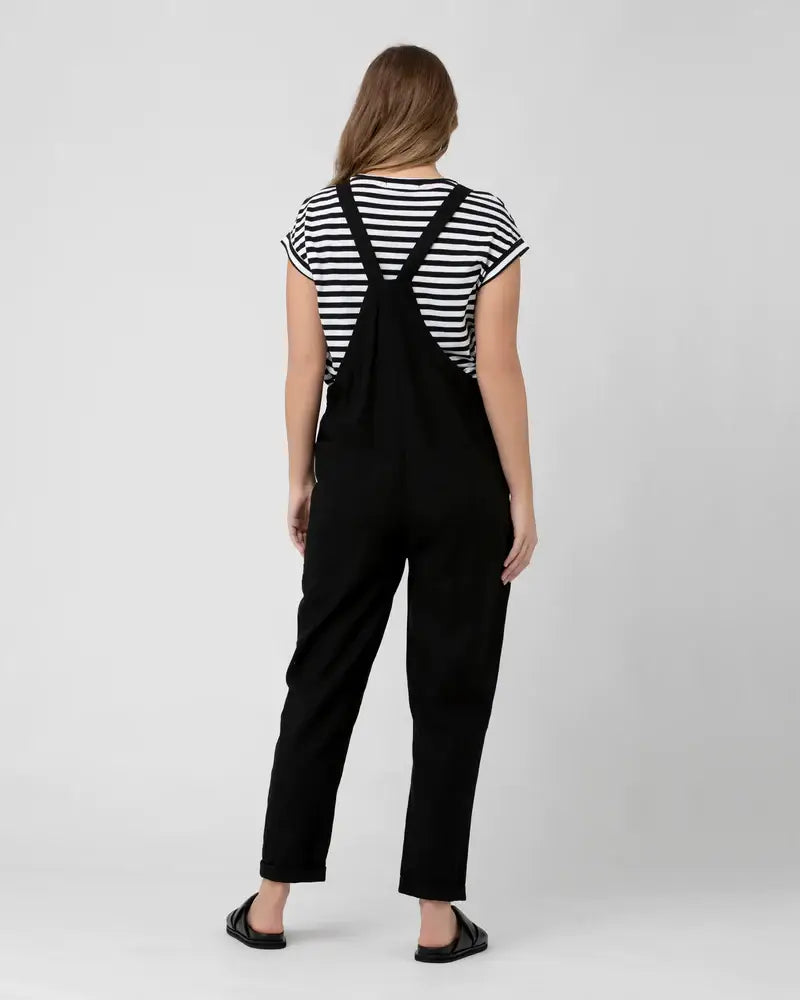 Ripe Maternity - Poppy Linen Jumpsuit Black