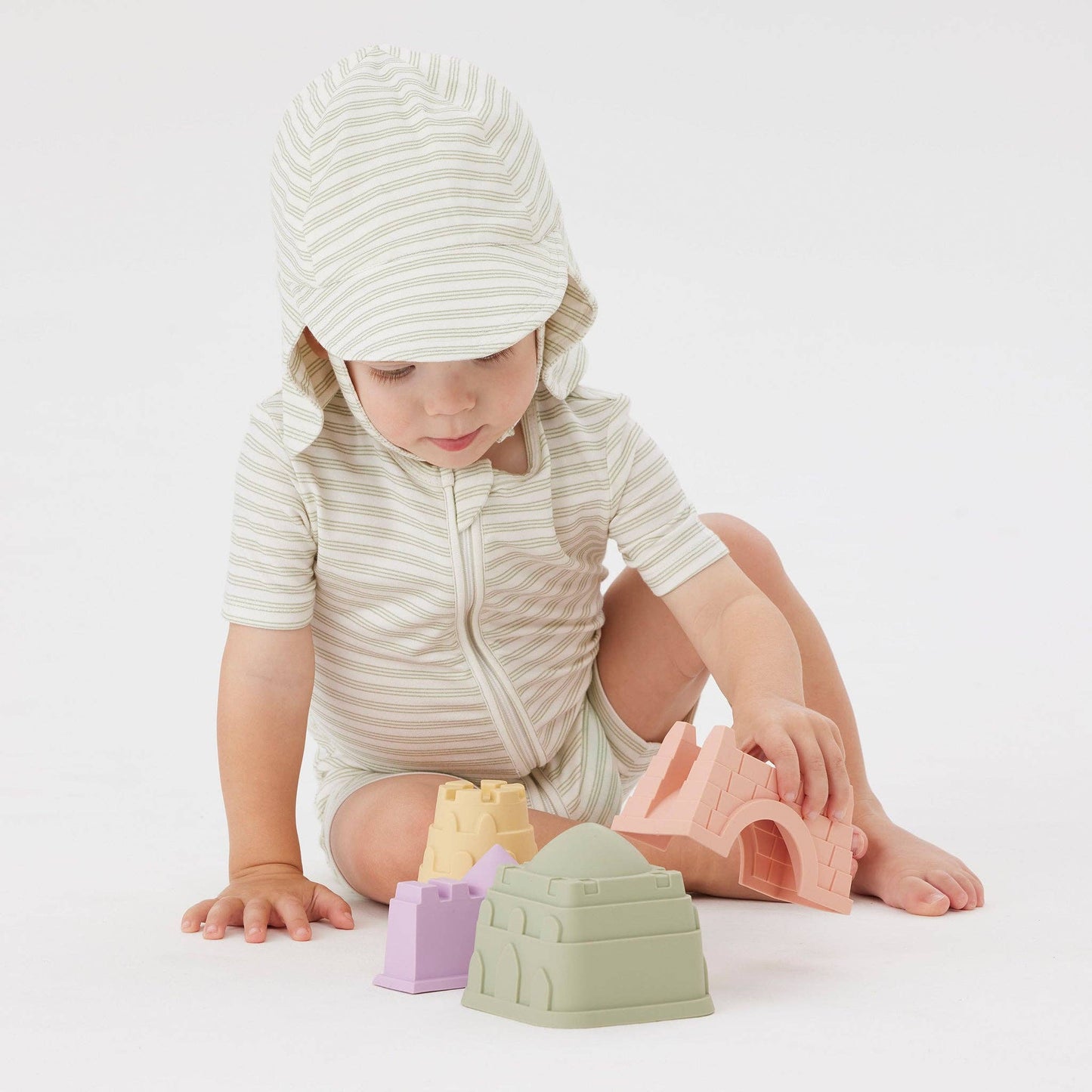 Kynd Baby - Sunny Hat - Sage Stripe