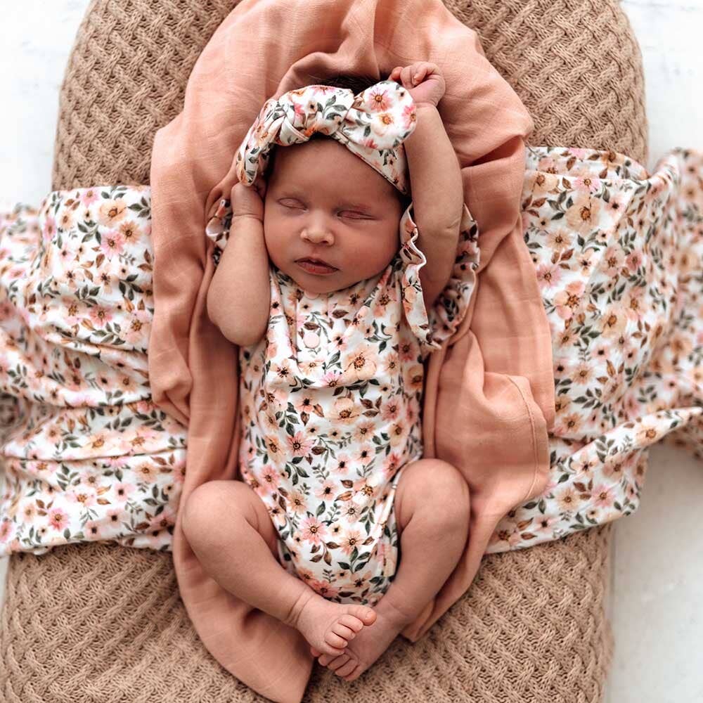 Snuggle Hunny - Spring Floral Organic Muslin Wrap