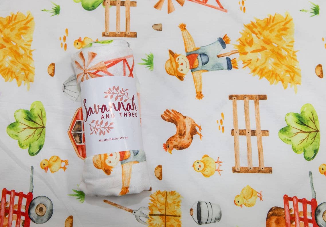 Savannah and Three - Farmyard Friends Cot Sheet