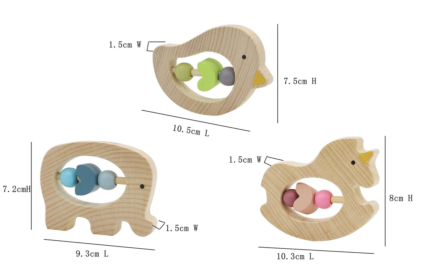 ToysLink - Wooden Baby Rattles