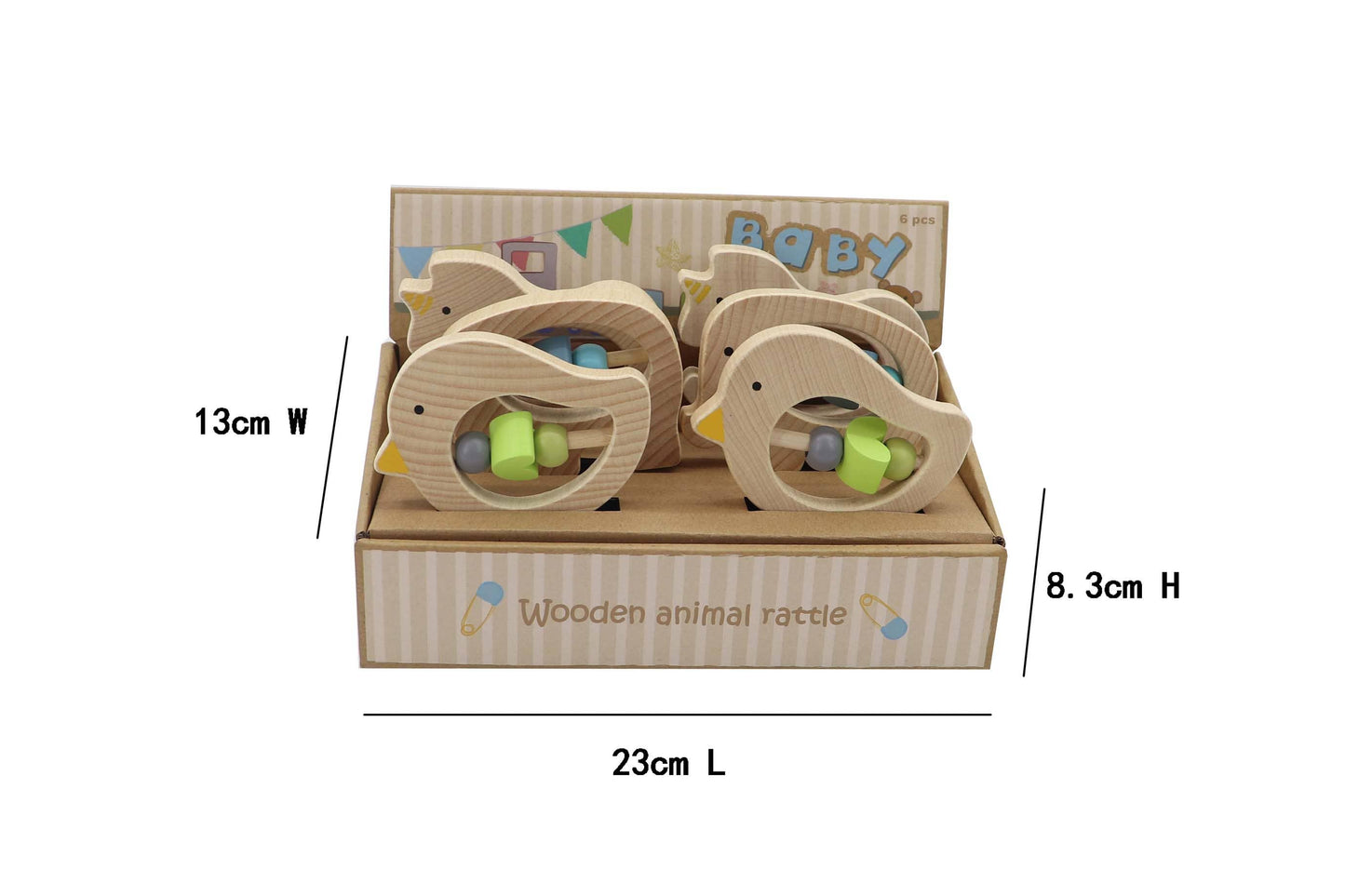 ToysLink - Wooden Baby Rattles
