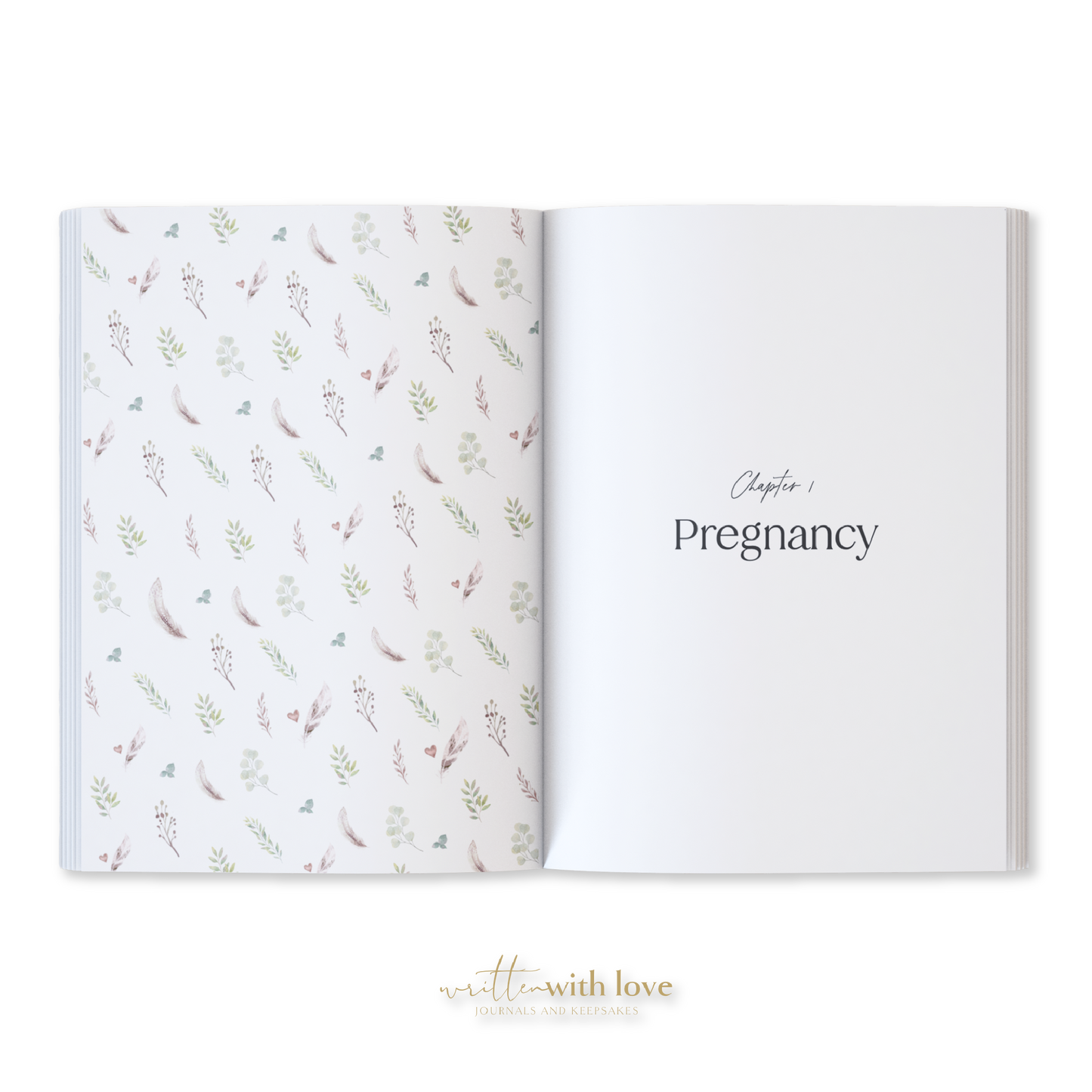 Written With Love - Baby Memory Book - Pregnancy to 5 Years - Sage Green - Boxed