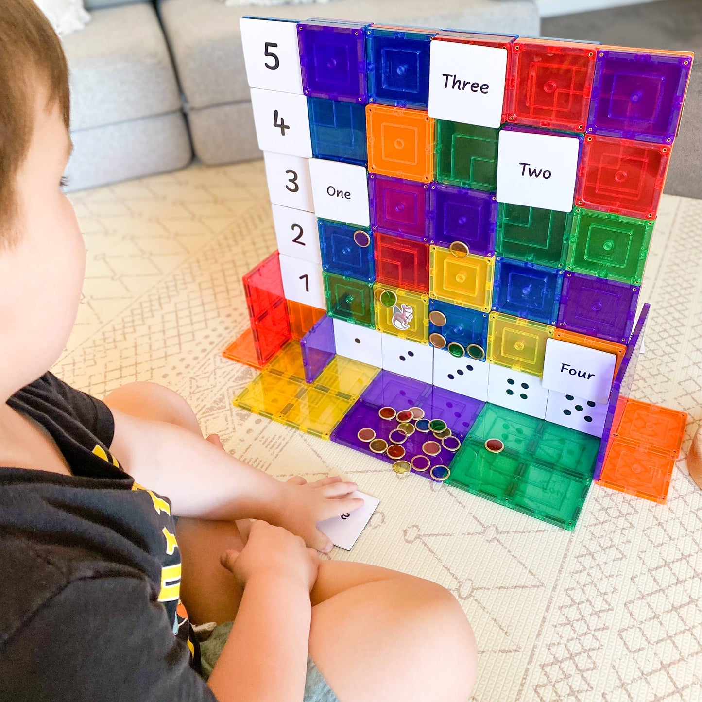 Learn and Grow Toys - Learn & Grow Magnetic Tile Topper - Numeracy Pack (40 Piece)