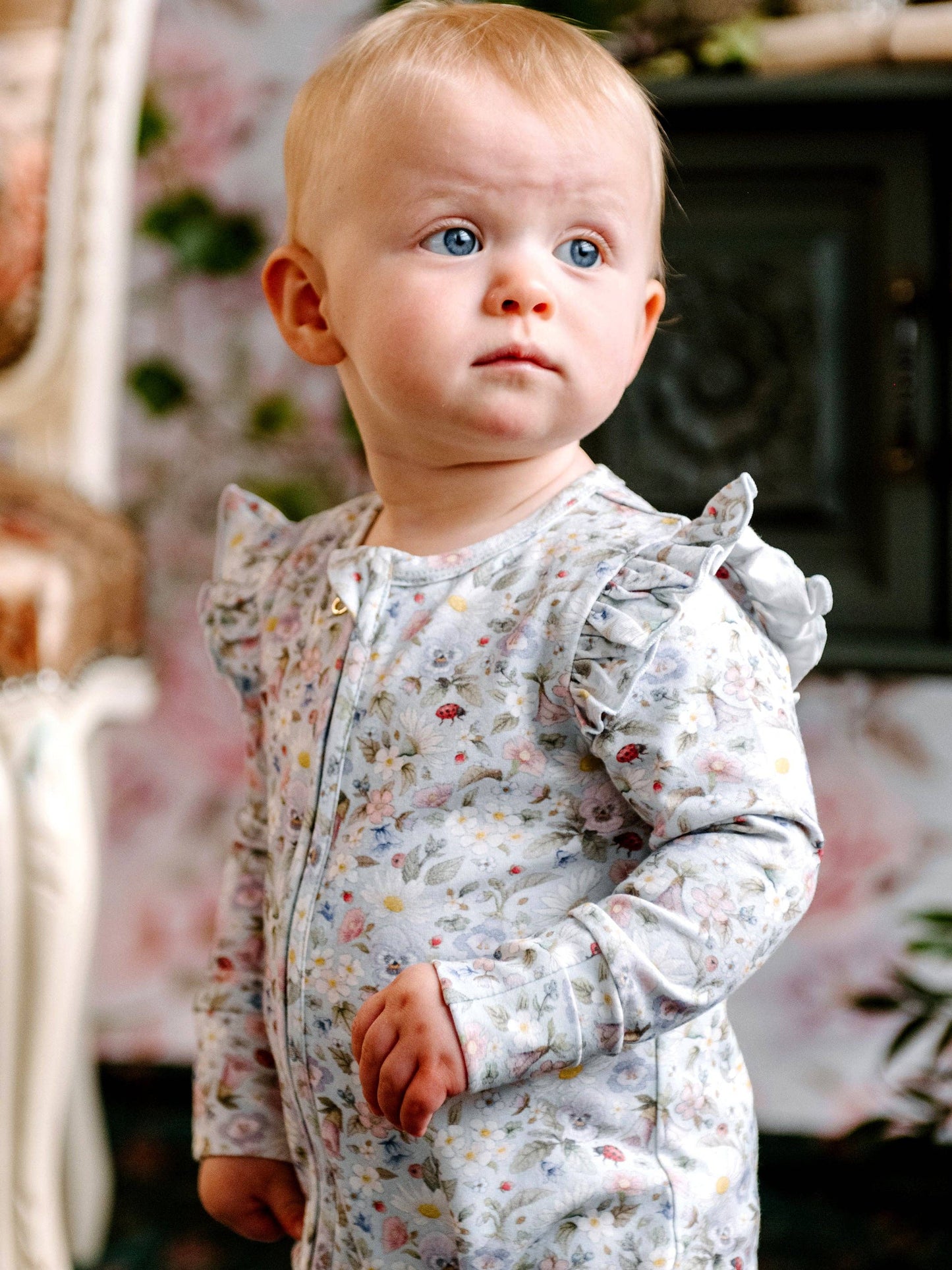 'Sweet Garden' Precious Frill Coverall Onesie