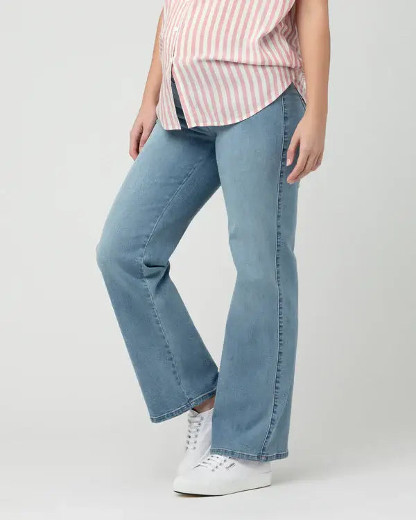Ripe Maternity - Kyle Wide Leg Jean Light Blue