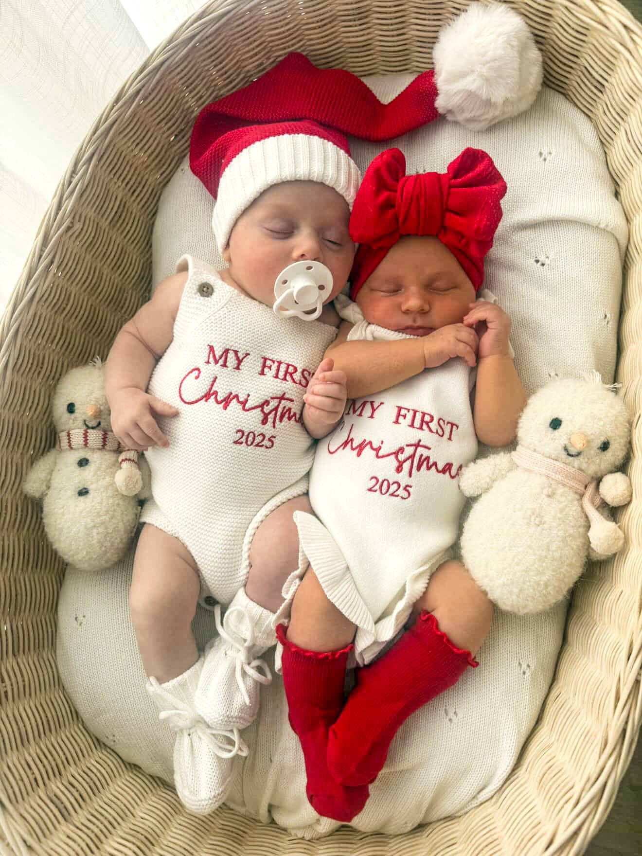 Petite + Co - FRILL TIE ROMPER | MILK - MY FIRST CHRISTMAS 2025