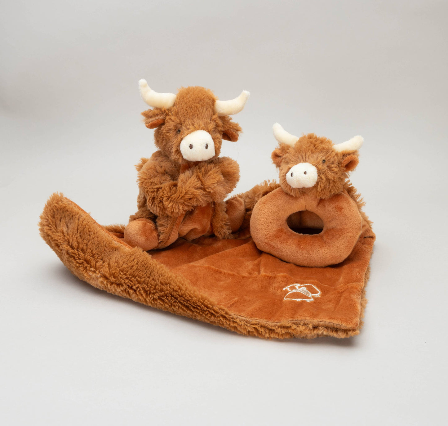 Highland Brown Cow Baby Rattle - 10CM