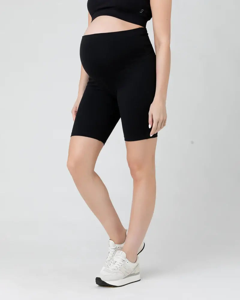 Ripe Maternity - Over Tummy Bike Short Black