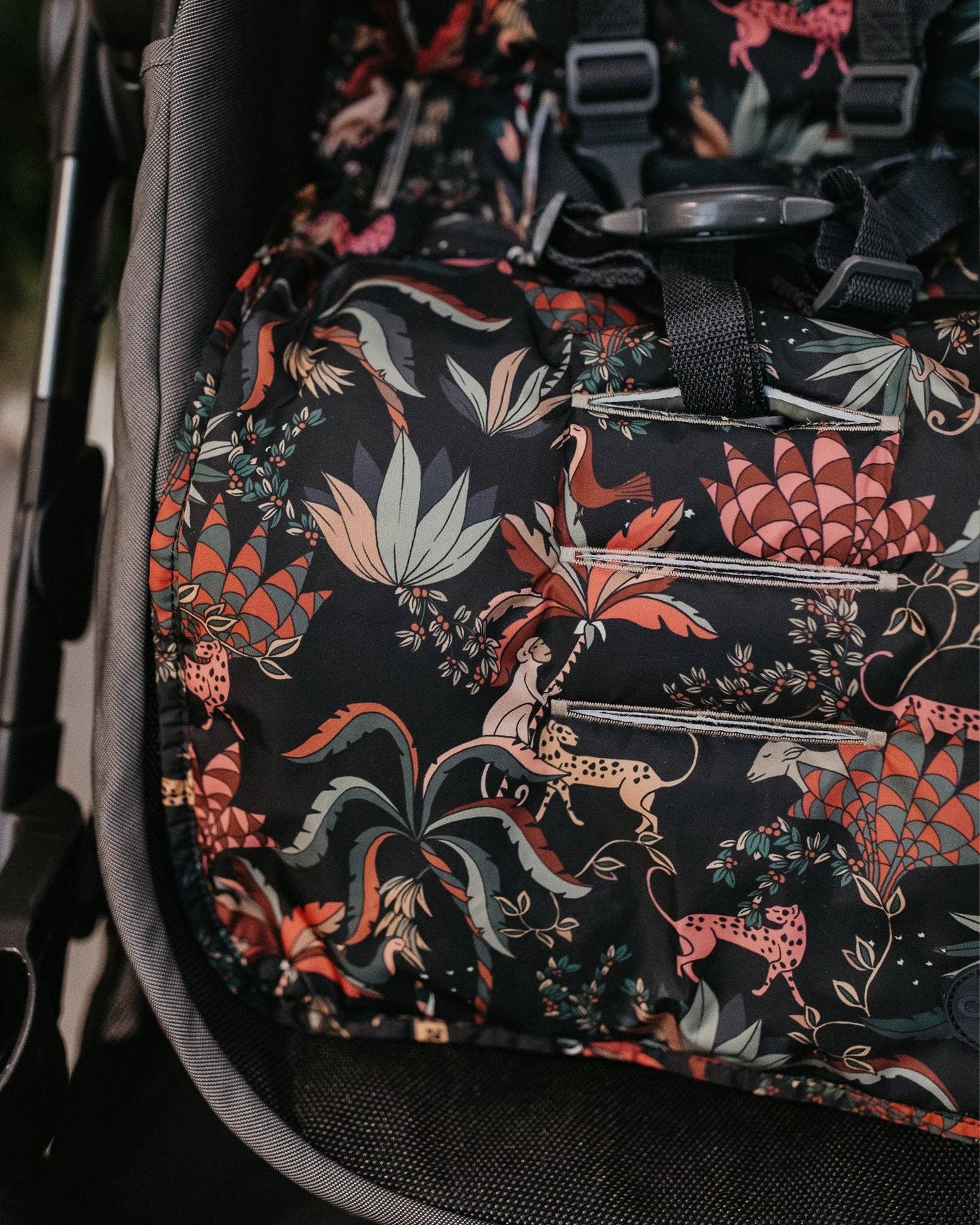 OiOi - Reversible Pram Liner - Jungle