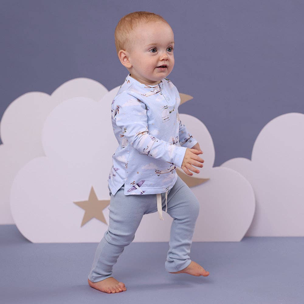 Snuggle Hunny - Baby Blue Organic Pants