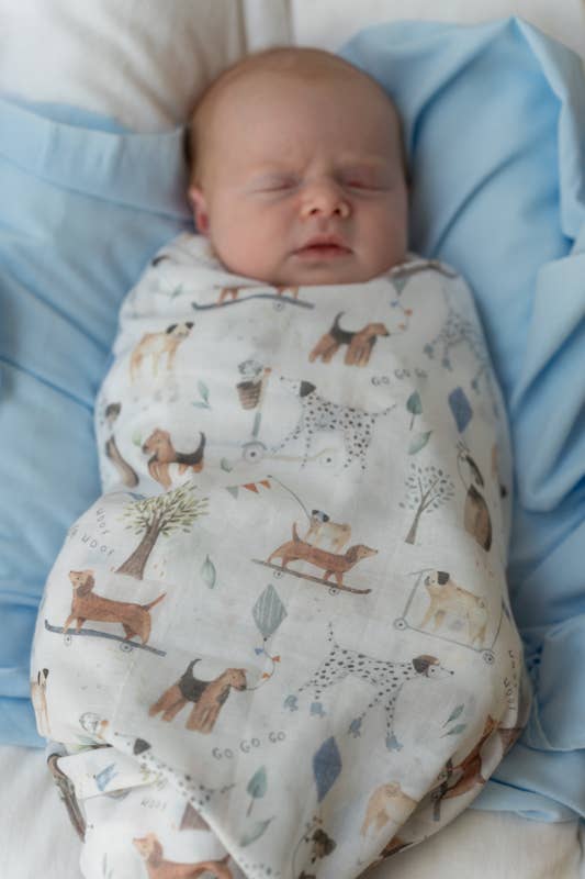 Emotion & Kids - Dogs Day Out Muslin Wrap/Swaddle