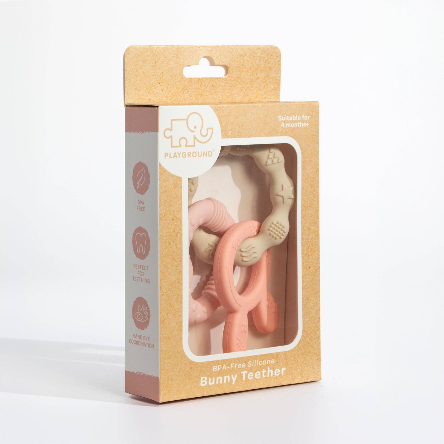 Living Textiles - Silicone Bunny Teether - Pink