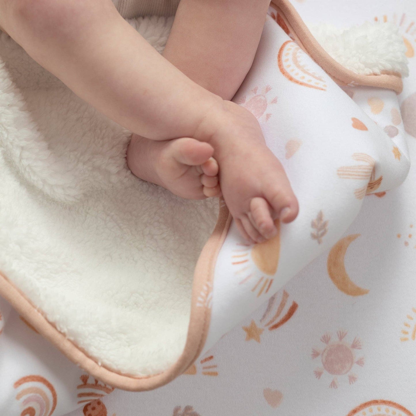 Living Textiles - Jersey Sherpa Blanket - Bohemian Bliss