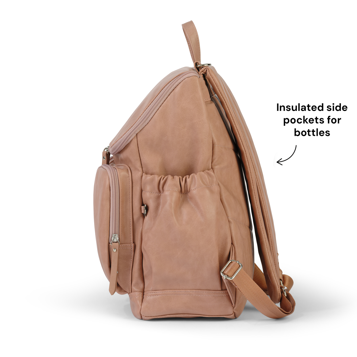 OiOi - Signature Nappy Backpack - Dusty Rose Vegan Leather
