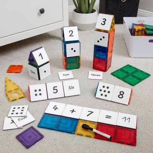 Learn and Grow Toys - Learn & Grow Magnetic Tile Topper - Numeracy Pack (40 Piece)