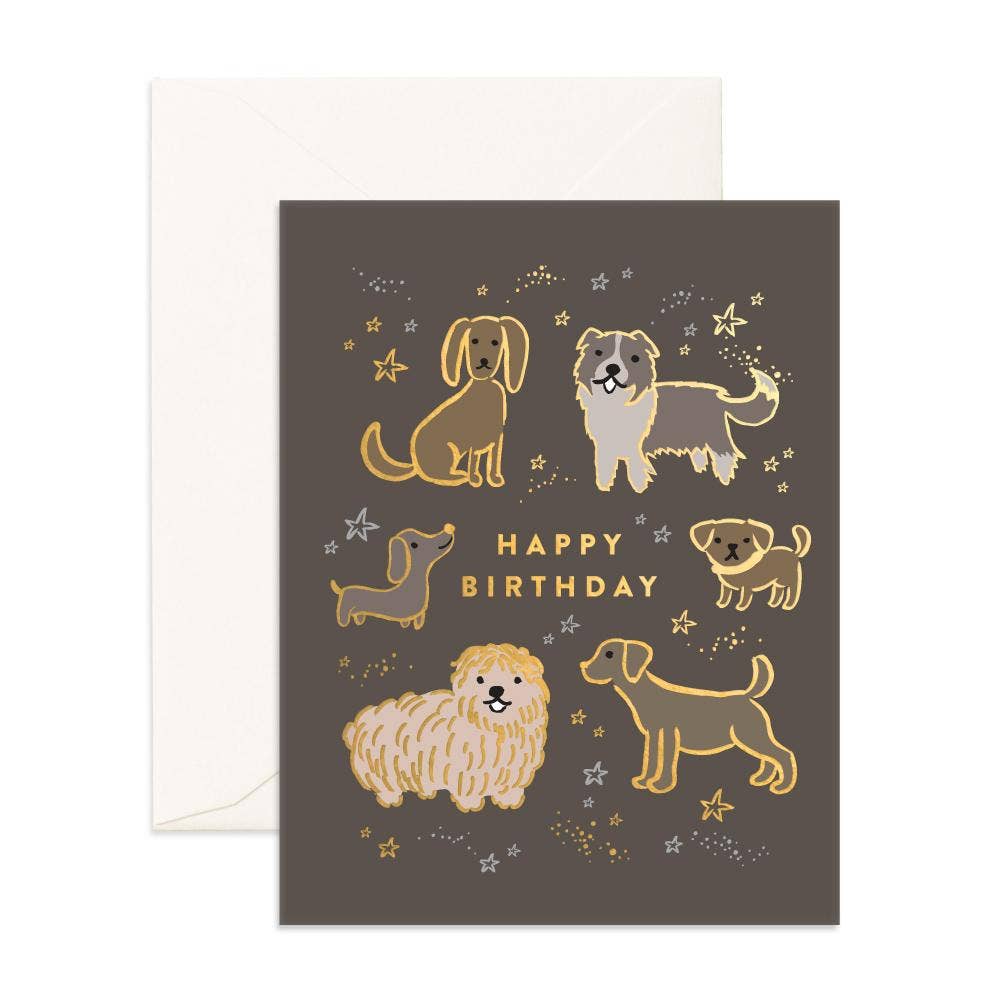 Fox & Fallow - Birthday Dogs Greeting Card