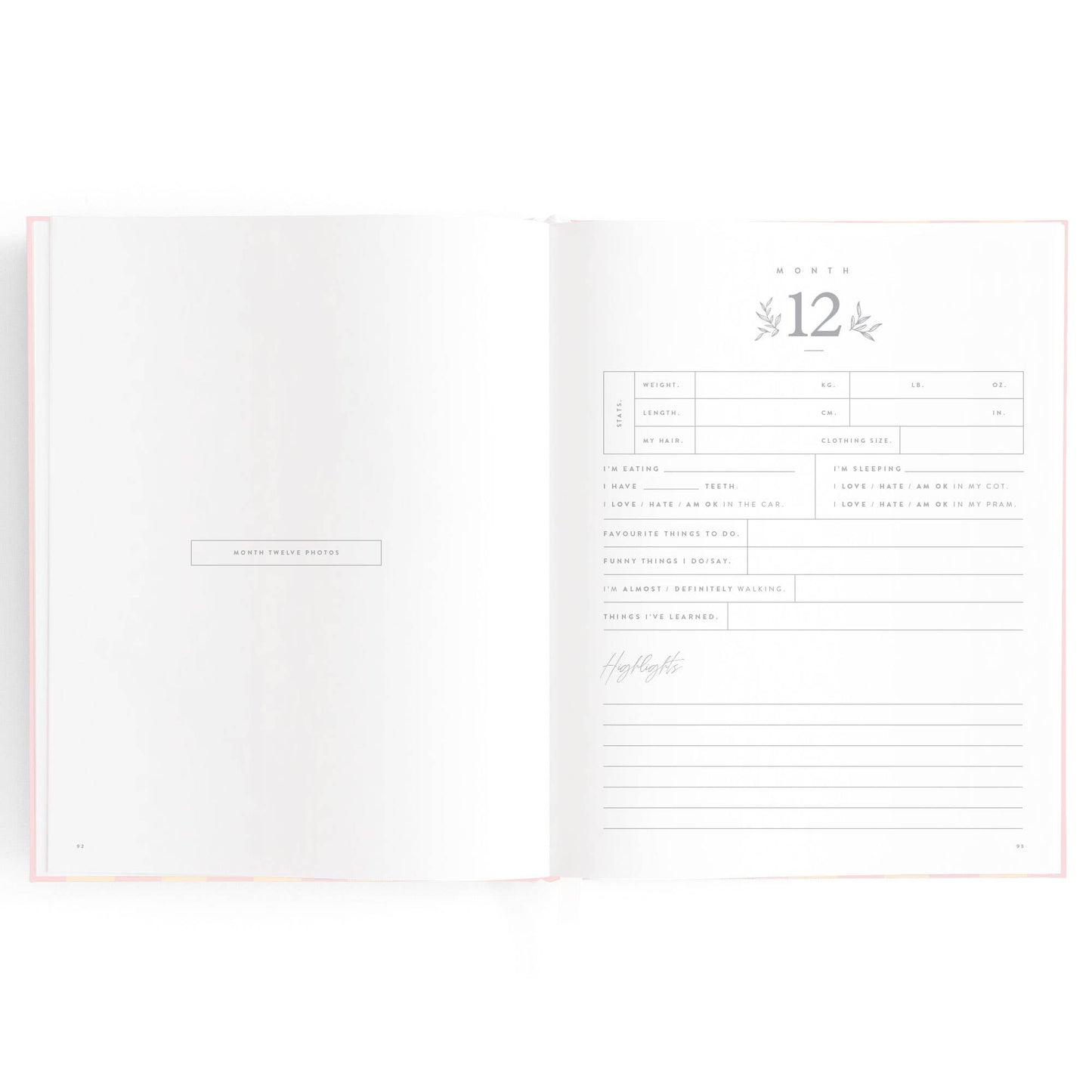 Fox & Fallow - Baby Book Petal Stripe