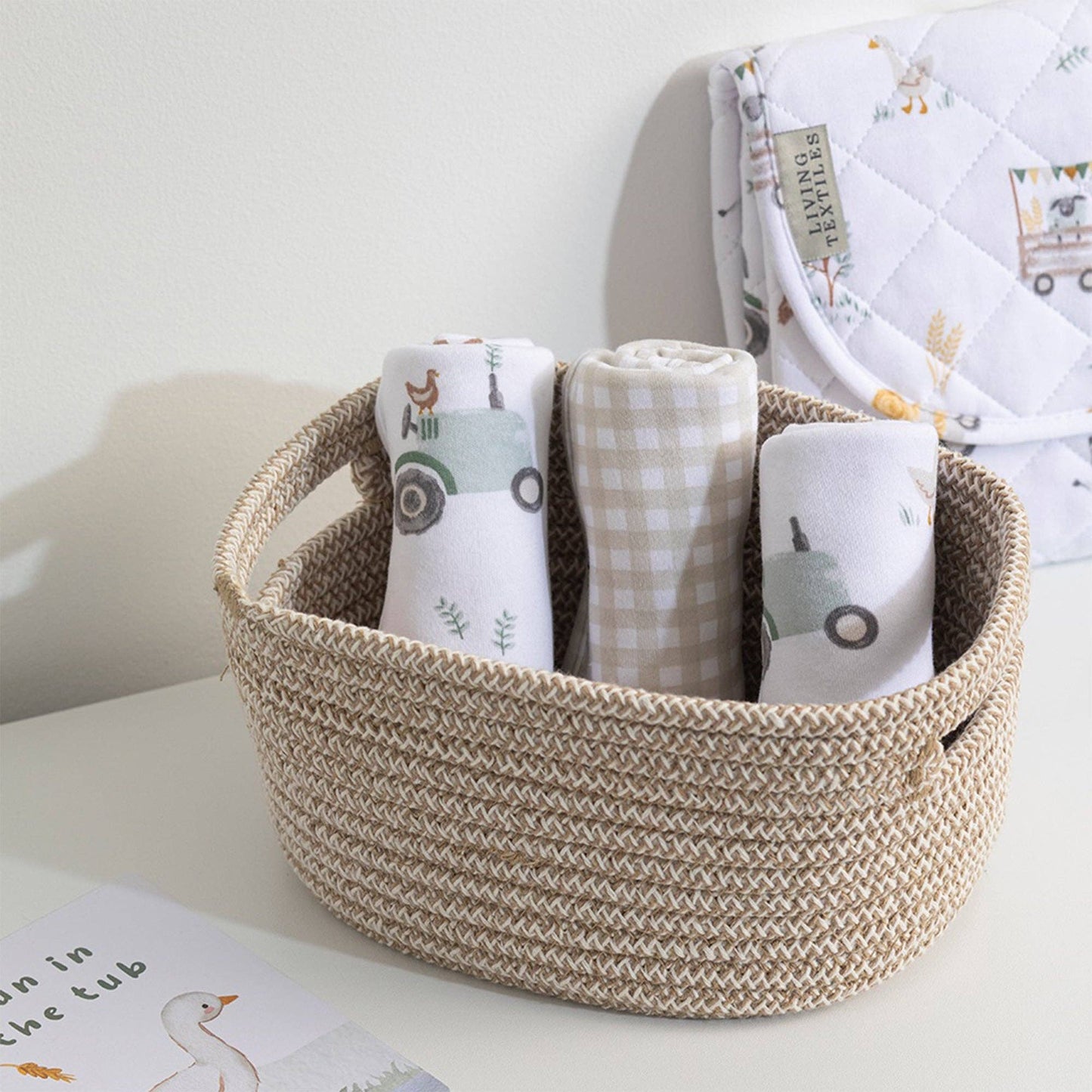 Living Textiles - 3 Pack Wash cloths - Tractor Ride