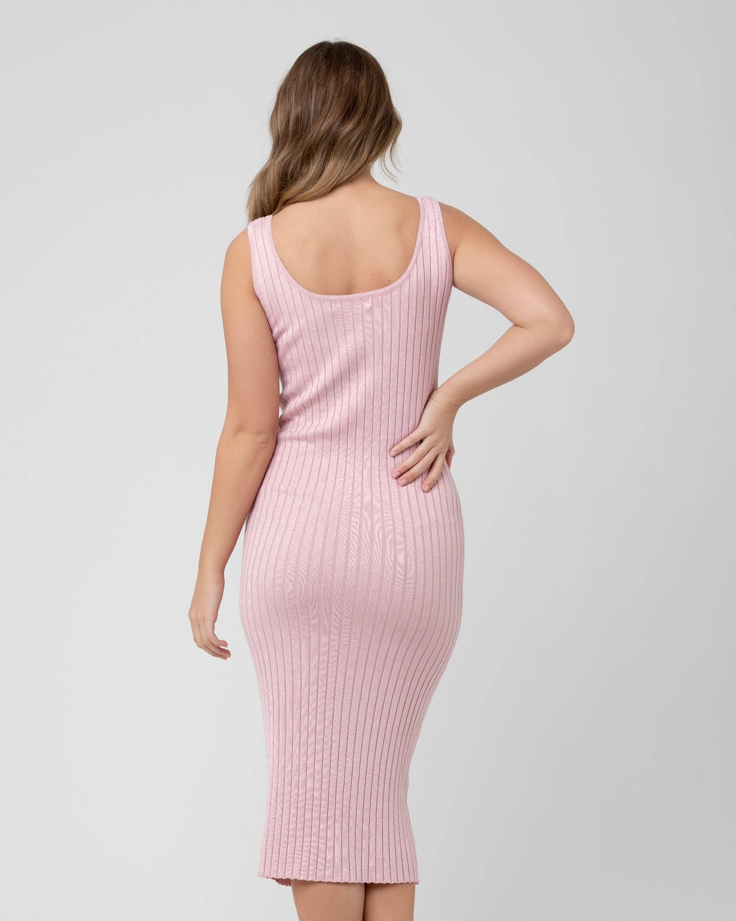 Ripe Maternity - Carmen Rib Knit Dress Pink