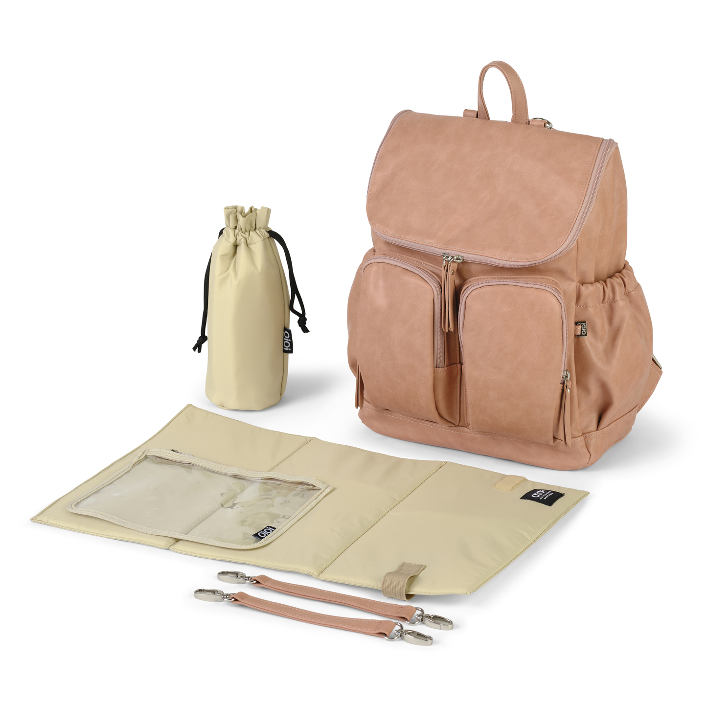 OiOi - Signature Nappy Backpack - Dusty Rose Vegan Leather