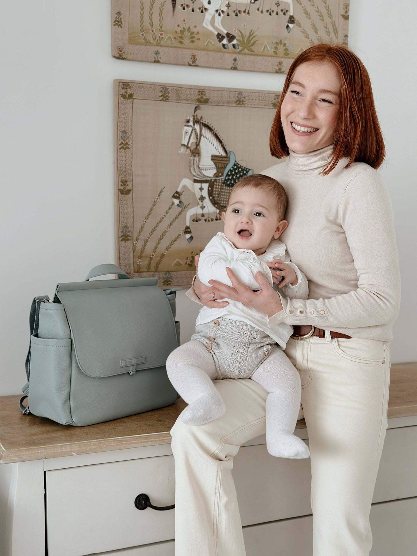 MIREM By Nenina & Co Dusty Blue Maternal Bag + Gift Changer