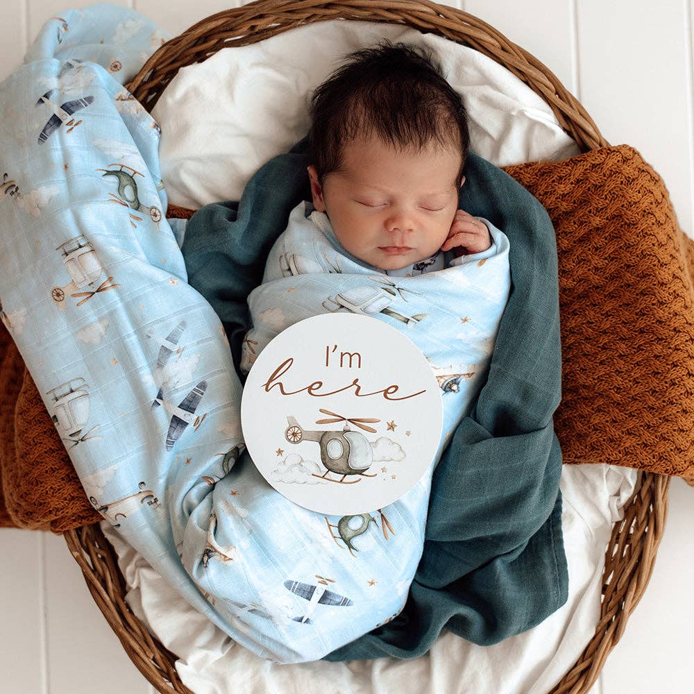 Snuggle Hunny - Taking Flight Organic Muslin Wrap