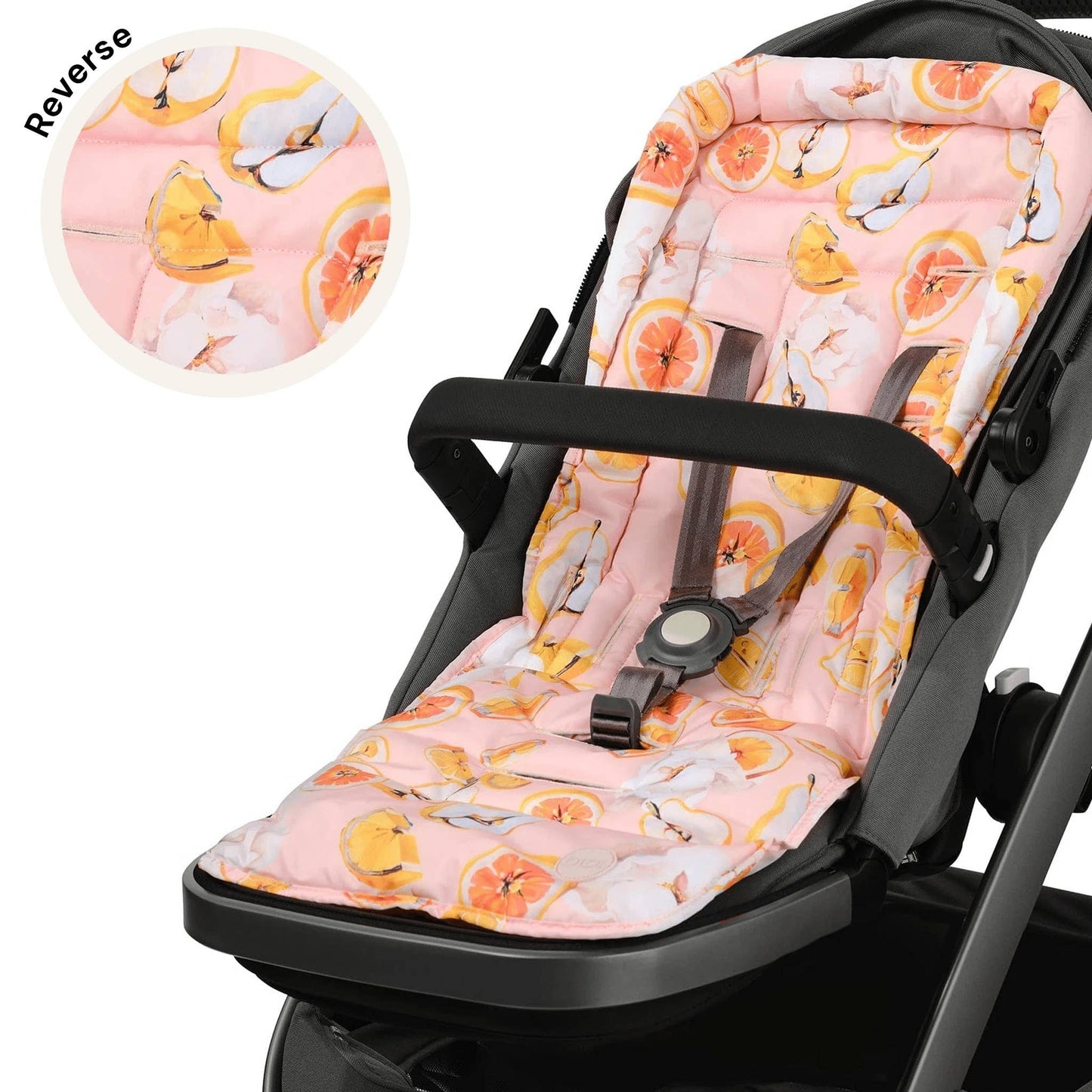 OiOi - Reversible Pram Liner - Tutti Frutti
