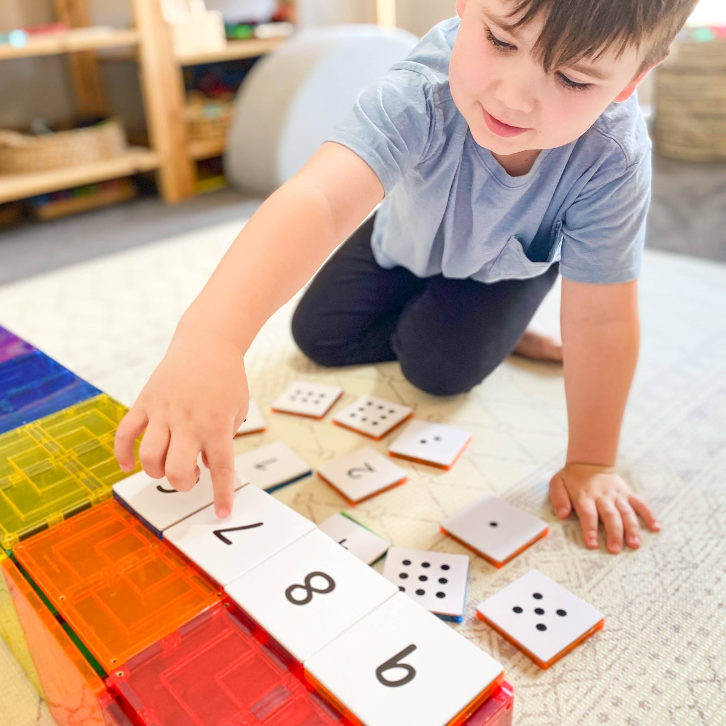Learn and Grow Toys - Learn & Grow Magnetic Tile Topper - Numeracy Pack (40 Piece)