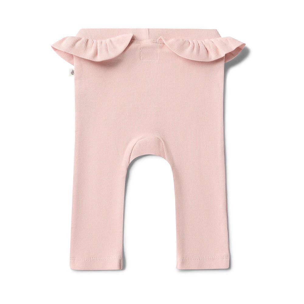 Snuggle Hunny - Baby Pink Organic Pants with Frill